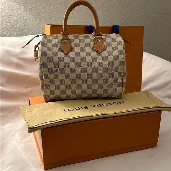 Authentic Louis Vuitton Azure Speedy 25 - Picture 1 of 17
